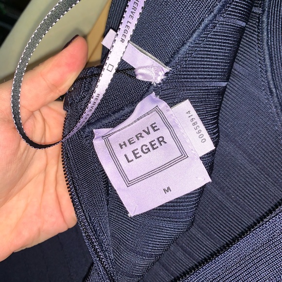 Herve Leger Pacific Blue Eva Dress NWT - Picture 5 of 5